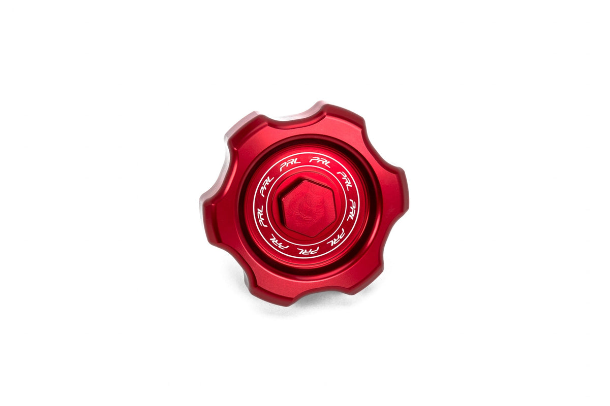 PRL V2 billet oil cap in red