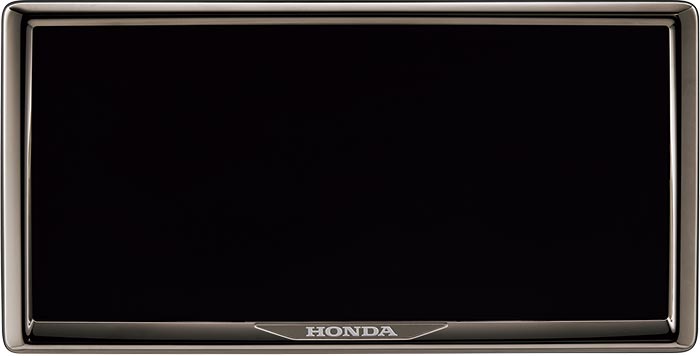 Honda Access dark chrome licence frame for the Honda Super-ONE