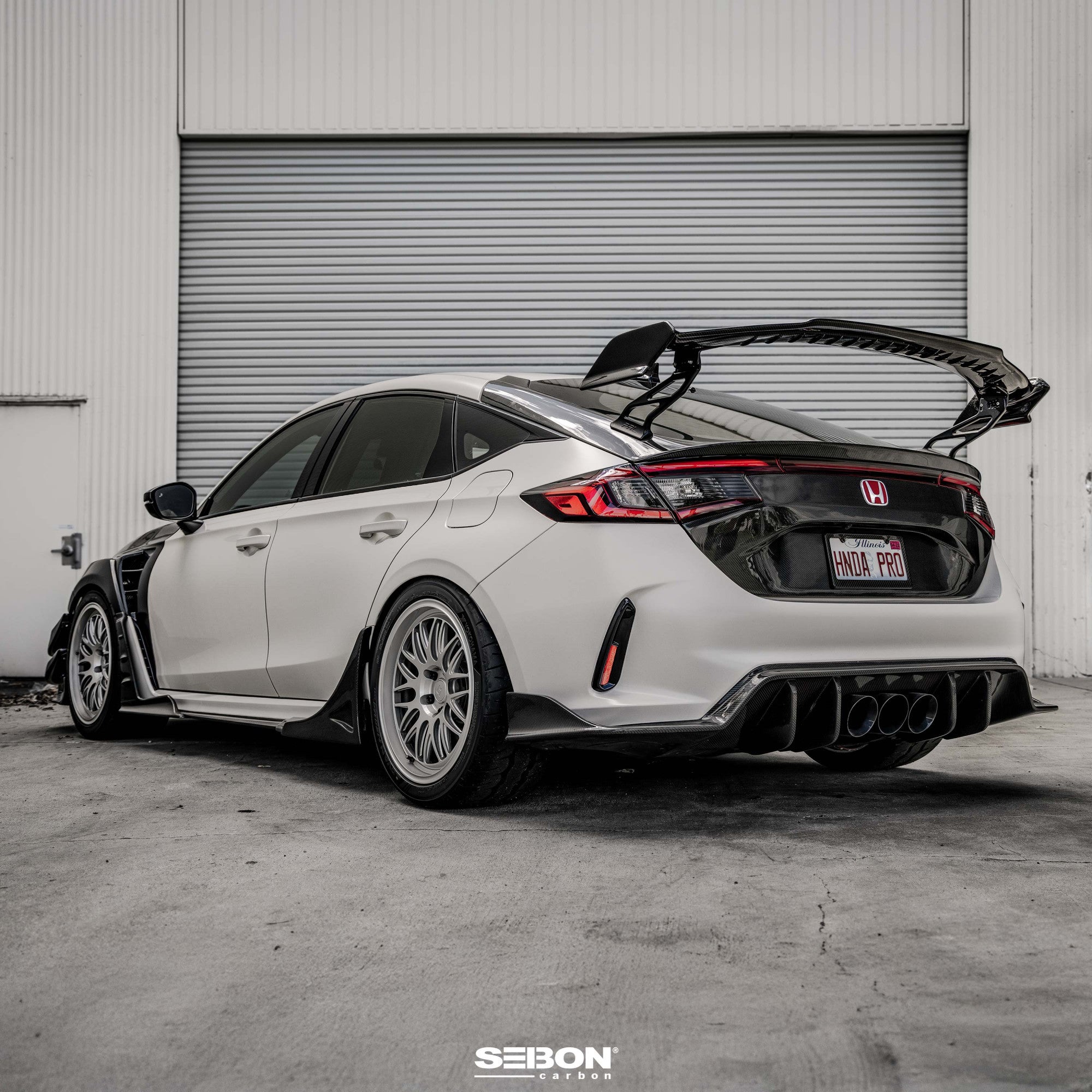 Seibon MB-Style Carbon Fibre Rear Side Skirt Extensions – Honda Civic Type R (FL5) 2023+