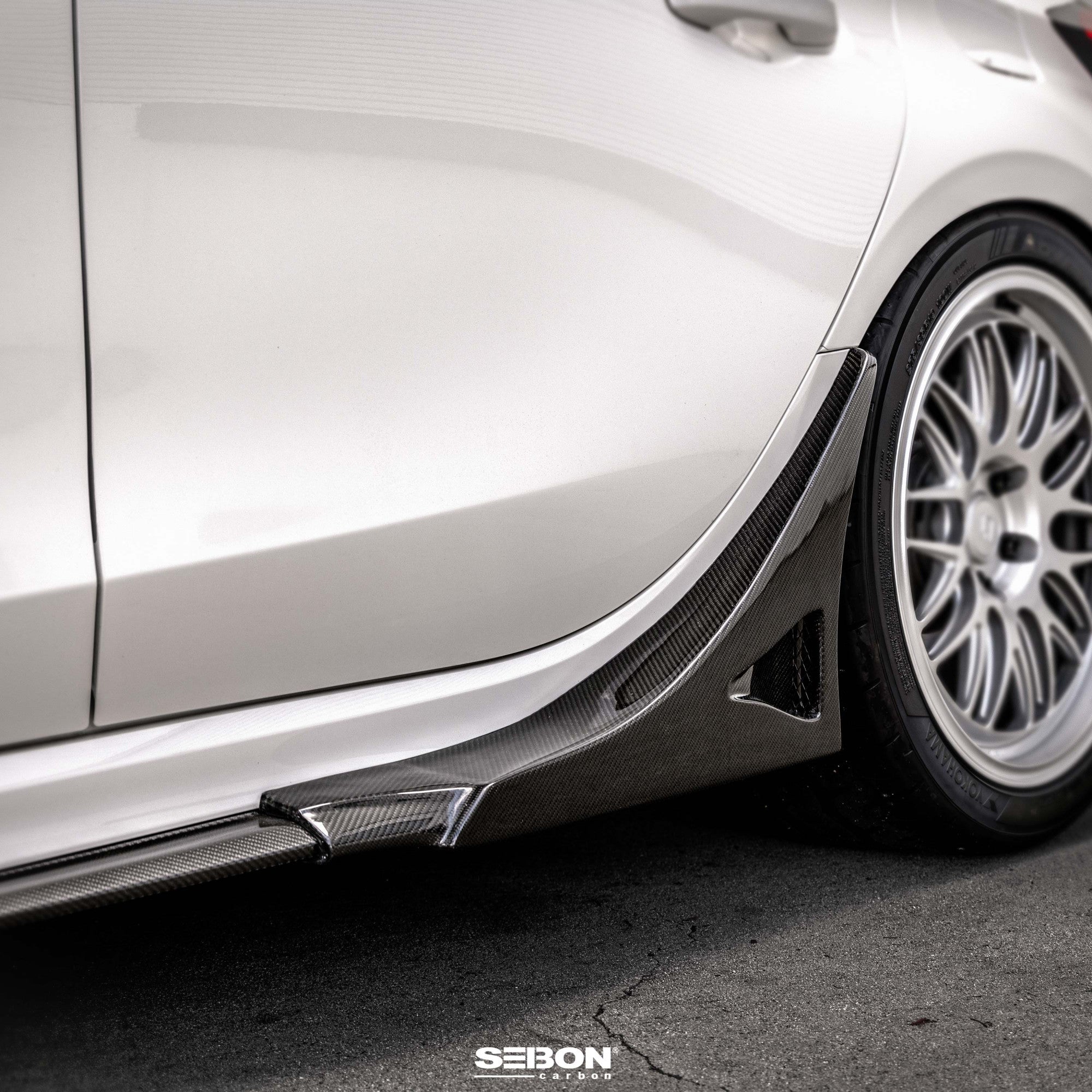 Seibon MB-Style Carbon Fibre Rear Side Skirt Extensions – Honda Civic Type R (FL5) 2023+
