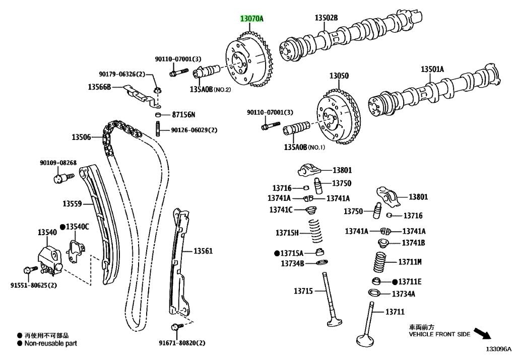 Toyota Genuine Camshaft Timing Cam Gear - GR Yaris (GXPA16) / GR Corolla (GZEA14H) - G16E-GTS