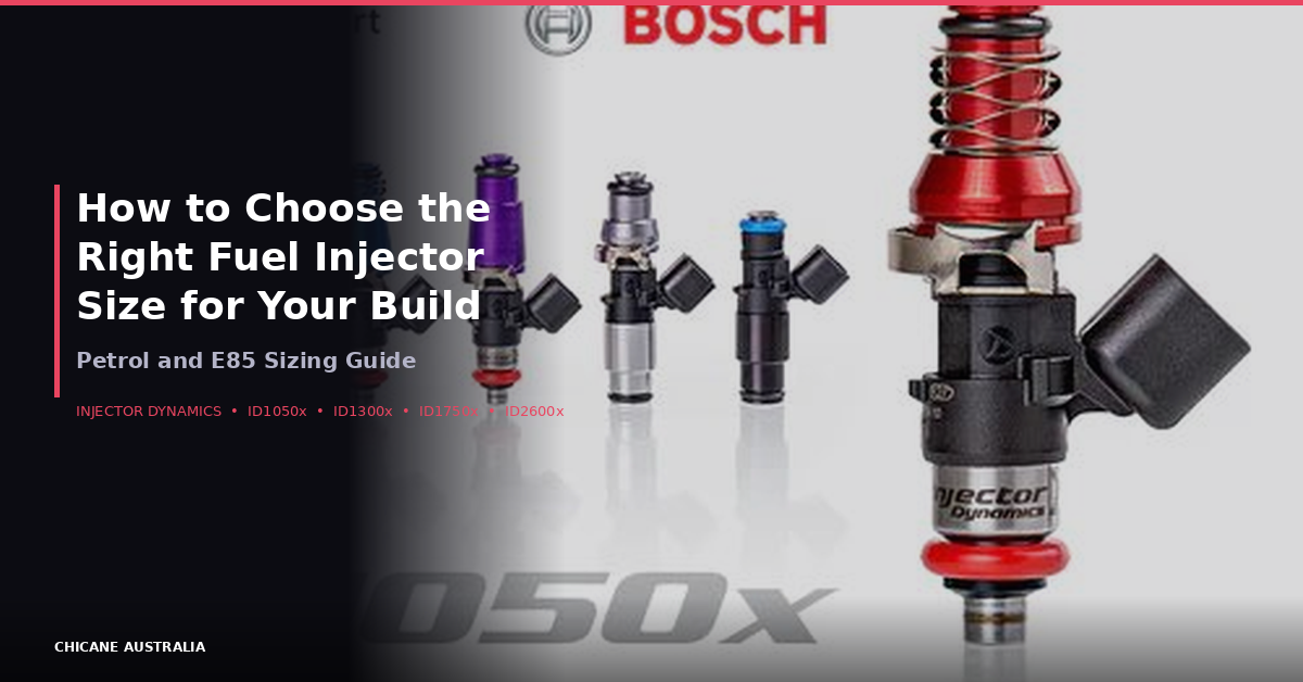 Injector Dynamics ID1050x fuel injector lineup with Bosch Motorsport partnership — fuel injector sizing guide for petrol and E85 builds