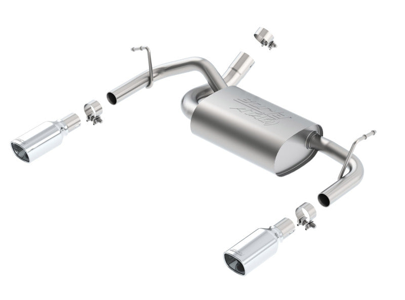 Borla Rear Section Exhaust - Jeep Wrangler / Wrangler Unlimited (JK) - ATAK Square Angle-Cut Exit