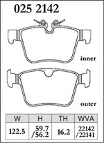 DIXCEL Rear Brake Pads - Jaguar F-Pace / XE / XF / Range Rover Evoque / Volvo XC60 Pad Shape - DIXCEL Thumbnail