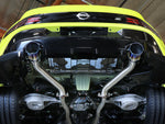 Underside of a Nissan Z RZ34 showing the aFe Takeda axle-back fitted - AFE Power Thumbnail