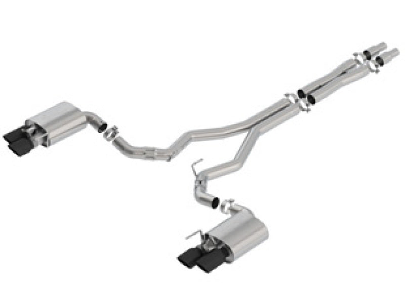 Borla Cat-Back Exhaust - Ford Mustang GT Coupe (S550) - 3in Active Exhaust Quad Tips 2018+