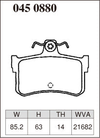 DIXCEL Rear Brake Pads - Rover MGF (RD18K) - 1.8 / 1.8 VVC Pad Shape