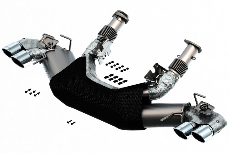 Borla Cat-Back Exhaust - Chevrolet Corvette Stingray (C8) - 3in Quad 4in Tips - Borla