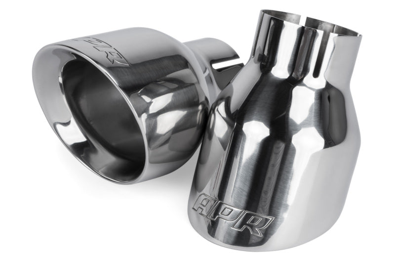 APR Double-Walled 4in Slash-Cut Exhaust Tips - Universal - Polished - APR
