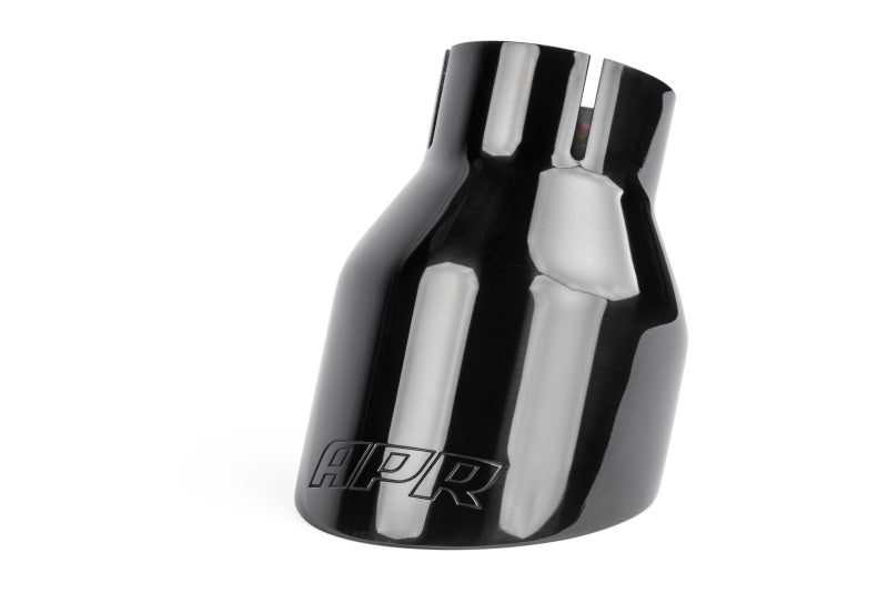 APR Double-Walled 4in Slash-Cut Exhaust Tips - Universal - Polished Diamond Black - Image 2