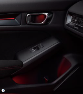 Honda Genuine Door Handle & Door Pocket LED Illumination Kit - Honda Civic Type R (FL5) - Red LED - Honda - Genuine