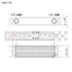 Koyo 35 Row Oil Cooler - Universal - 11.25x11x2in -10AN ORB - Koyorad Thumbnail