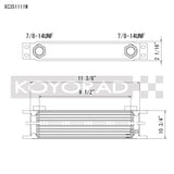 Koyorad 35 Row Oil Cooler - Universal - 286x279x51mm (11.25x11x2in) -10AN ORB