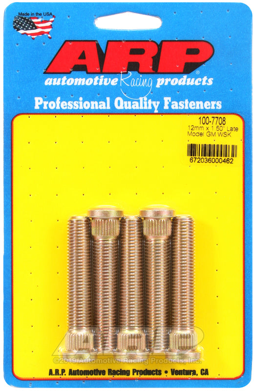 ARP Wheel Stud Kit - Holden / GM Late Model - M12 x 1.5, 5 Pack