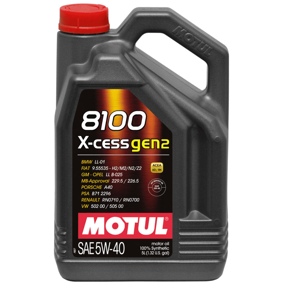 Motul 8100 X-CESS Gen 2 Synthetic Engine Oil - 5W-40 5L