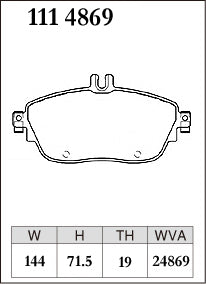 Pad Shape for Dixcel Front Brake Pads – Mercedes-Benz A250 Sport / A250 4MATIC (W176)