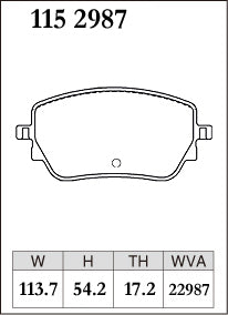 Pad Shape for DIXCEL M Type Rear Brake Pads – Mercedes-AMG A45S/CLA45S/A35/CLA35/GLA35/GLA45 (W177/C118/H247)