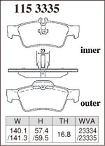 DIXCEL Rear Brake Pads - Mercedes-Benz E-Class (W211/W212) / S-Class (W220/W221) / CLS Pad Shape - Dixcel Brakes Thumbnail