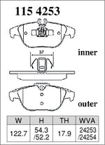 DIXCEL Rear Brake Pads - Mercedes-Benz C-Class (W204/S204/C204) / E-Class Coupe / Cabriolet (C207/A207) Pad Shape - Dixcel Brakes Thumbnail