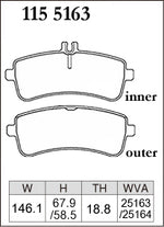 DIXCEL Rear Brake Pads – Mercedes-AMG C63 (W205) / C63 S (W205) - Dixcel Brakes Thumbnail