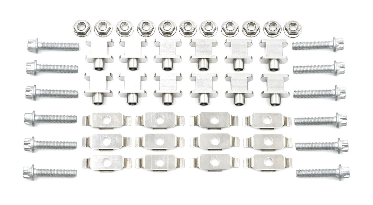 Paragon H-Bobbin rotor attachment hardware – 12 bolts, H-Bobbins, spring clips and locking nuts