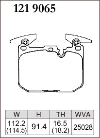 Pad Shape for Dixcel Premium Front Brake Pads – BMW M2 F87 / M3 F80 / M4 F82