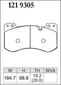 Pad Shape for DIXCEL Z Type Front Brake Pads – BMW M2 G87 / M3 G80 / M4 G82