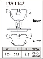 DIXCEL Rear Brake Pads – BMW M3 (E46) / M5 (E39) - Dixcel Brakes Thumbnail