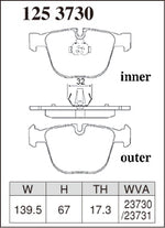 DIXCEL Rear Brake Pads – BMW M3 (E90/E92/E93) / M5 (E60) / M6 (E63/E64) - Dixcel Brakes Thumbnail