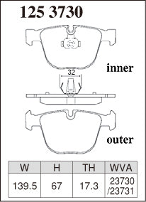Dixcel ES Type Rear Brake Pads – BMW M3 (E90/E92/E93)