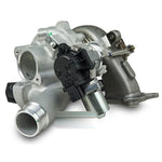 Garrett PowerMax Stage 2 turbo from the outlet side with the electronic actuator - Garrett Thumbnail