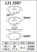 DIXCEL Front Brake Pads – VW Golf GTI (Mk5 / Mk6) - Dixcel Brakes Thumbnail