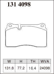 Pad Shape for Dixcel M Type Front Brake Pads – Audi TT RS 8J / Cupra Leon VZx / Cupra Formentor VZx (Brembo Calipers)