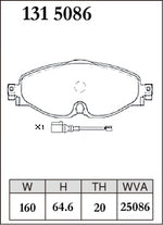 DIXCEL Front Brake Pads – VW Golf (Mk7) / Golf GTI (Mk7) / Passat (B8) / Audi A3 (8V) - Dixcel Brakes Thumbnail