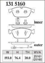 DIXCEL Front Brake Pads – Audi A8 / S8 (D4) / SQ5 (8R) - Dixcel Brakes Thumbnail