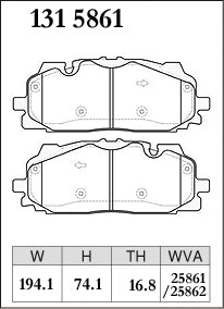 Pad Shape for Dixcel Premium Front Brake Pads – Audi RS3 8Y