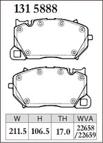 DIXCEL Front Brake Pads - Audi RS6 (C8) / RS7 (C8) / Porsche Cayenne/Cayenne Coupe (9YA/9YB) Pad Shape - Dixcel Brakes Thumbnail