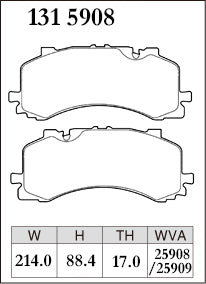 Pad Shape for DIXCEL Front Brake Pads – Audi S6 (C8) S7 (C8) S8 (D5) SQ7 (4M) SQ8/RSQ8 (4MN)
