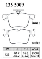 DIXCEL Rear Brake Pads – VW Golf GTI / R (Mk7) / T-Roc R (A1) / Tiguan R (AD) / Audi S3 (8V) - Dixcel Brakes Thumbnail