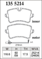 DIXCEL Rear Brake Pads – Audi S6 (C7/C7.5) / S7 (C7/C7.5) / S8 (D4) - Dixcel Brakes Thumbnail