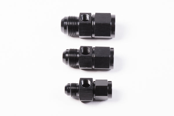 Radium Engineering AN Male to Female Inline Fitting with 1/8" NPT Female Port - Universal - 6AN / 8AN / 10AN