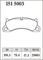 DIXCEL 1515003 front brake pad shape for the Porsche 911 (991.1) and Boxster Spyder (981) - Dixcel Brakes Thumbnail