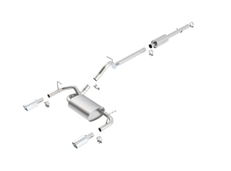 Borla Cat-Back Exhaust - Jeep Wrangler Unlimited (JK) - 2.5in Split Rear Exit