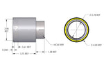 Dinan Double-Walled 4in Clamp-On Exhaust Tip - Polished - 4in Outlet / 2.75in Inlet - Image 6 - Dinan Thumbnail