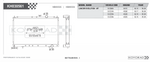 KOYORAD KH030561 radiator drawing and fitment table – Mitsubishi Lancer Evolution (CD9A) - Koyorad Thumbnail