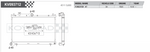 KOYORAD KV093712 radiator drawing and fitment table – Subaru Forester (SK) FB25 auto - Koyorad Thumbnail