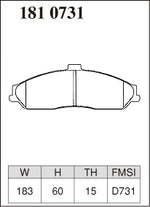 DIXCEL Front Brake Pads - Holden Commodore (VZ) / HSV Clubsport (VT/VX/VY/VZ) / Ford Falcon (BA) / Chevrolet Corvette (C5/C6) Pad Shape - Dixcel Brakes Thumbnail
