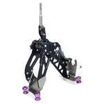 ACUITY short shifter, FK8 Civic Type R – front three-quarter view with purple base bushings - Acuity Thumbnail
