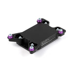 ACUITY K-swap shifter adapter plate – underside view with purple shifter washers fitted - Acuity Thumbnail