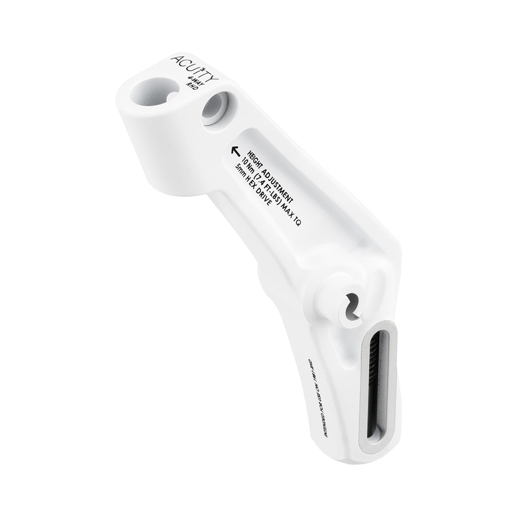 ACUITY Cerakote shifter adjustment body, satin white, FL5 Type R – three-quarter view